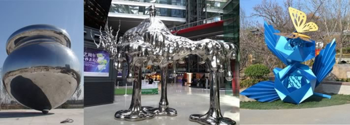 froged contemporary stainless steel sculptures