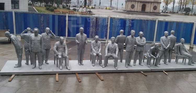 Cast aluminum sculpture