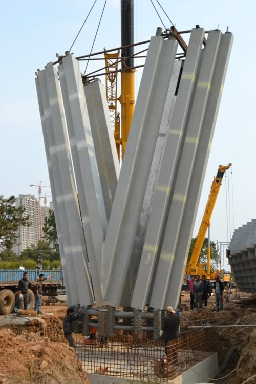 installation of the stainless steel structure
