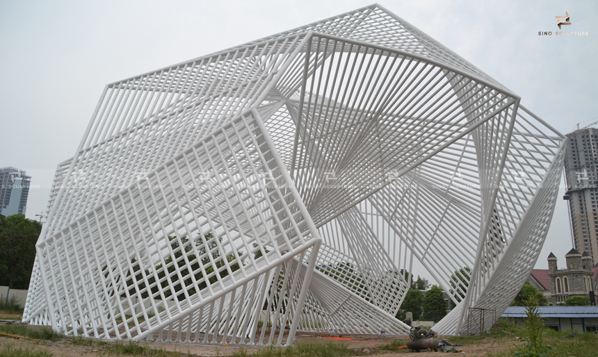 stainless steel structure, white color coated 