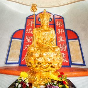 Bronze Cast Gold Leaf Seated Buddha Statue