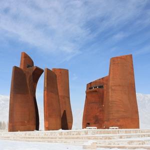 Rust Steel Public Art Sculpture, Rust Metal Sculpture For Museum Xinjiang China