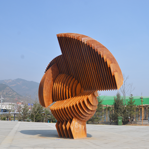 Steel Sculpture with natural rusted surface