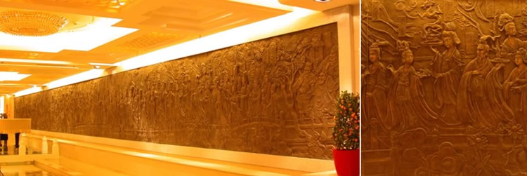 large size bronze relief