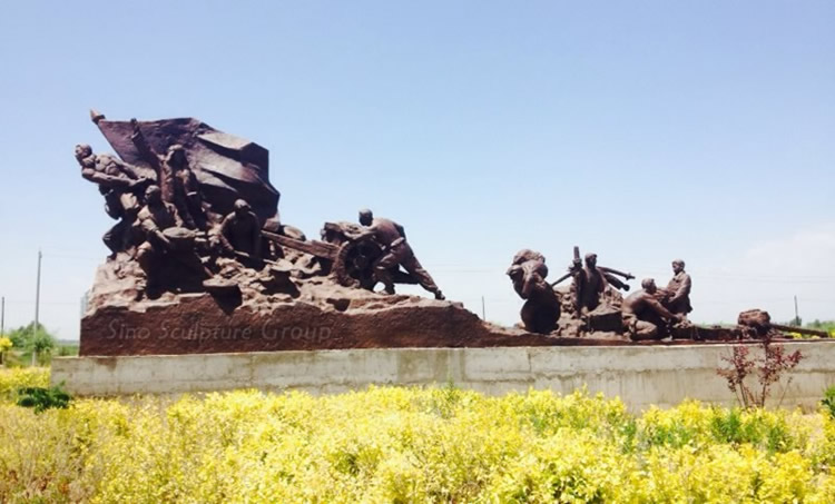 Chinese customized large public bronze cast hero monuments