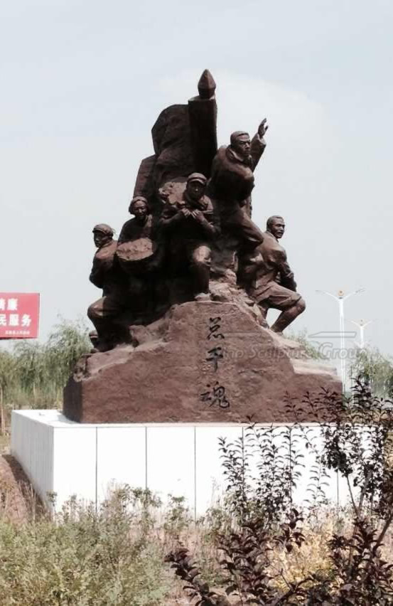 Chinese customized large public bronze cast hero monuments
