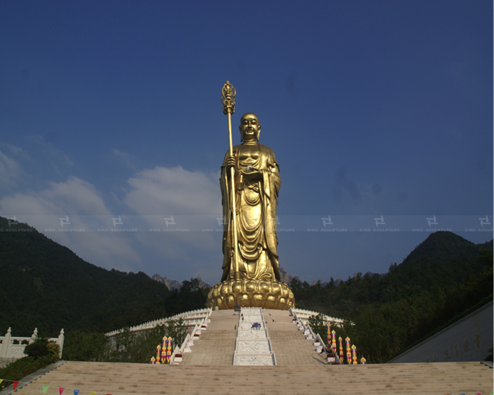 large golden bronze buddha sculptures 