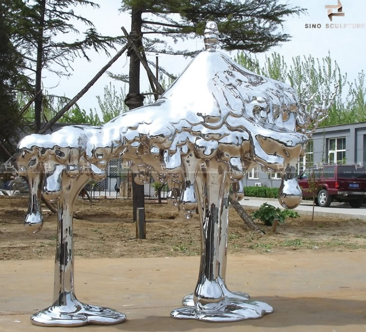 mirror stainless steel sculpture for artist