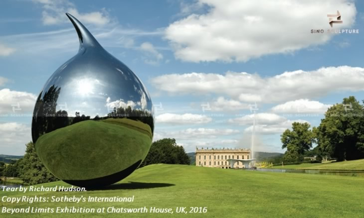 tear, Mirror stainless steel sculptures, Richard Hudson, sotheby�s International