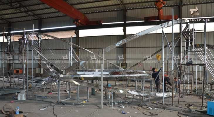 stainless steel atrium sculpture fabricating in Sino Factory