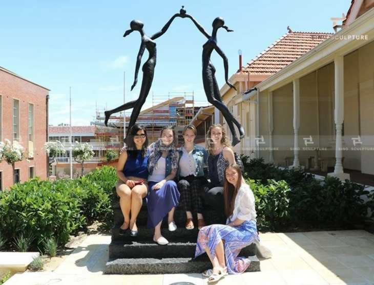 after installation of the casting bronze statue