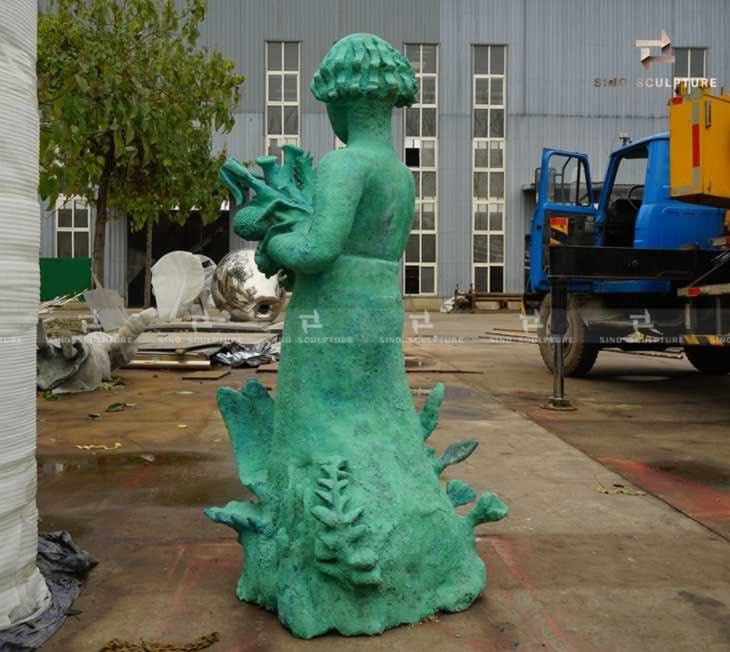 Lifesize Patina Bronze Casting Bronze Statue