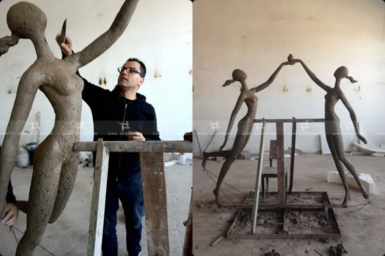 clay model optimized by sculptor Ayad in Sino�s foundry studio