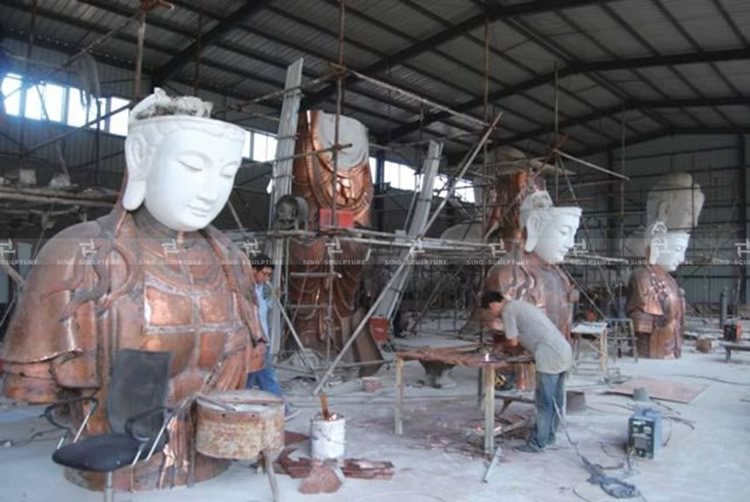 Hand forging cooper bronze Buddha Statue