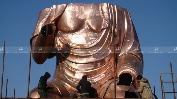 Welding bronze buddha sculpure | Sino Sculpture factory in Beijing  