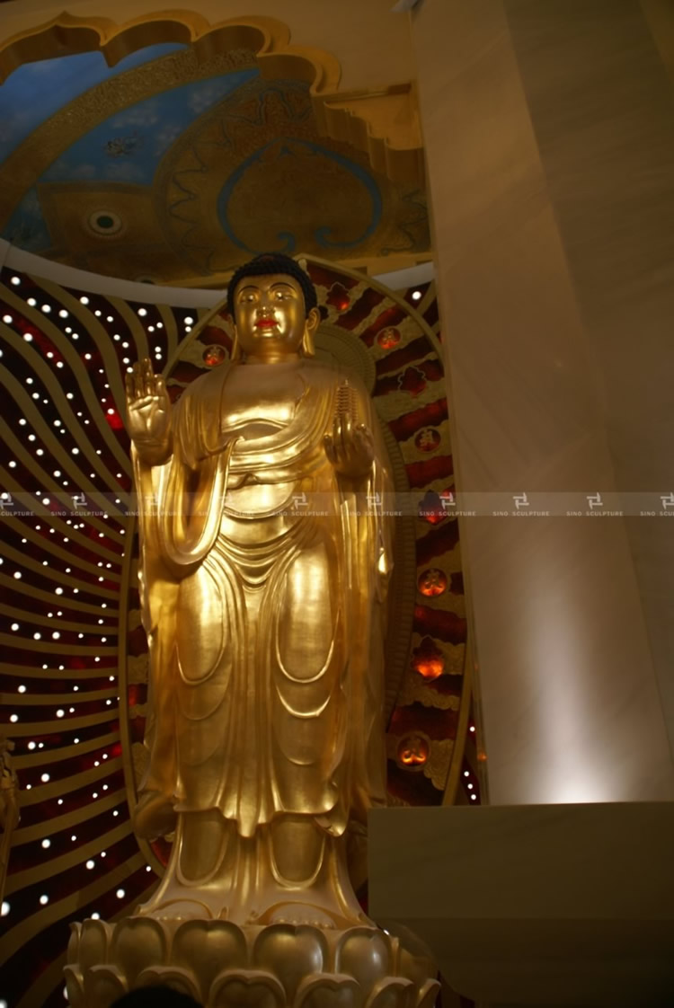 Night view of the Bronze Amitabh buddha sculptures Night view of the Bronze Amitabh buddha sculptures