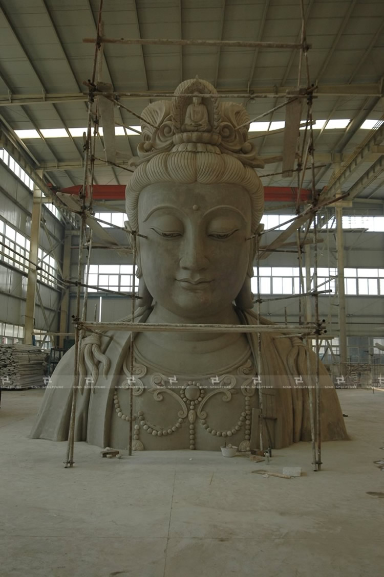 full scaled clay model of the Buddha sculpture for bronze forging work