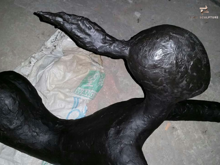 black color patina on artwork