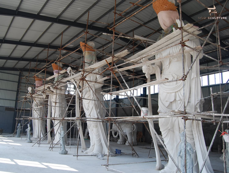 Fiberglass model of buddha statue 