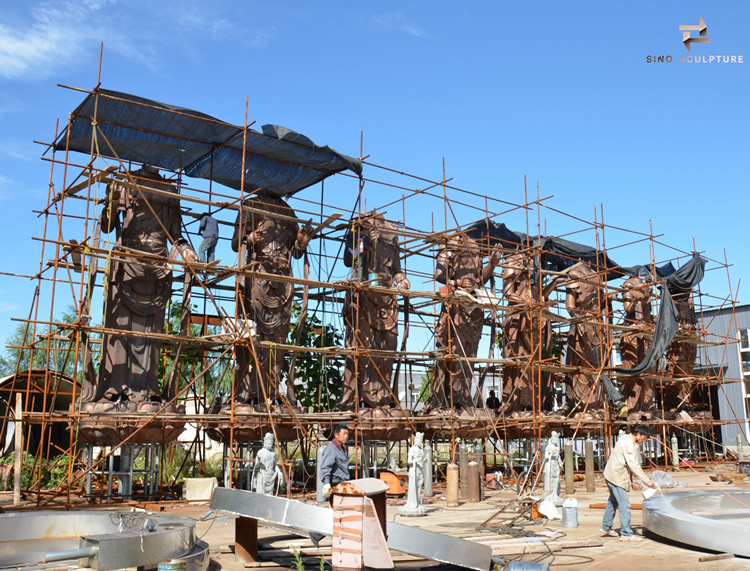 fabrication of the large buddha statue 