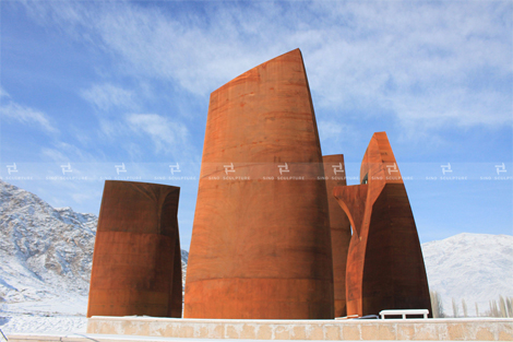 Rust Corten steel facade 