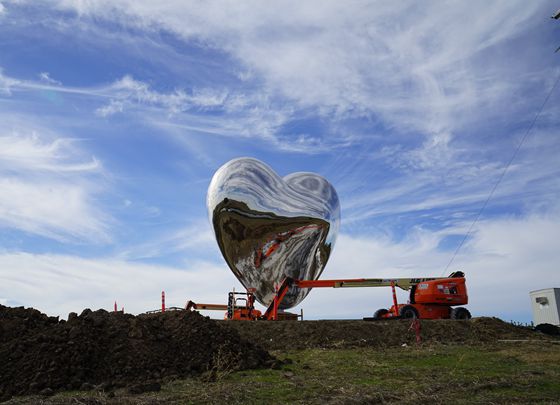 mirror stainless steel sculpture Sonoma ca USA 