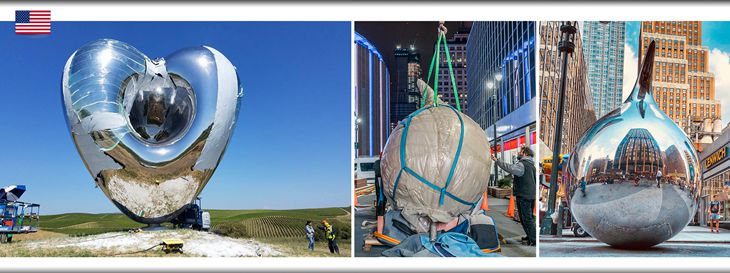 usa installation of the stainless steel sculpture 