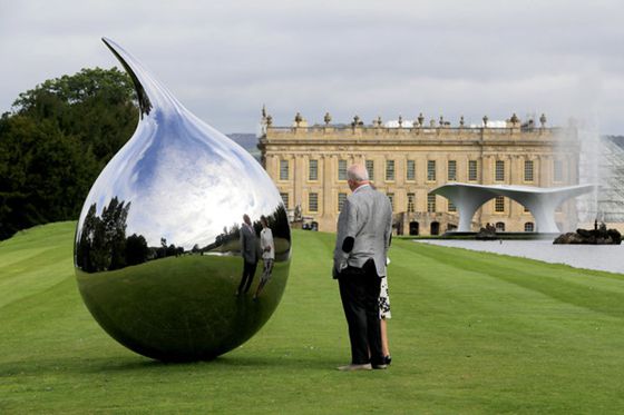 Stainless Steel Sculpture, Richard hudson, Chatsworth House, UK