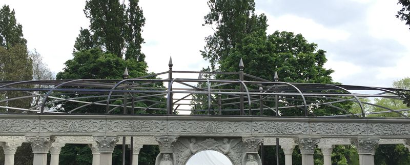 top arch dome of the gazebo, Stainless steel structure
