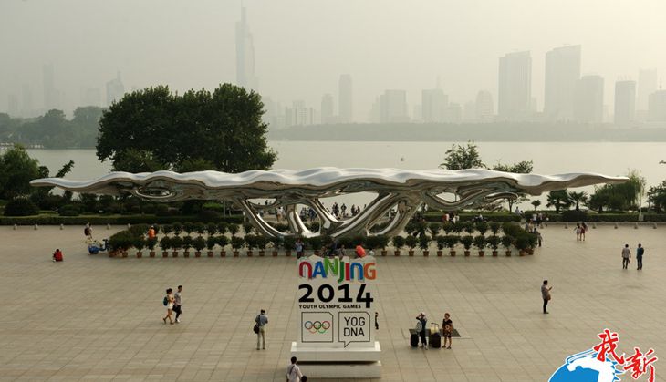 large steel sculpture for Nanjing Train Station