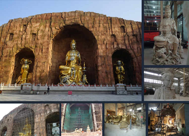 Gold leaf buddha sculpture,statue