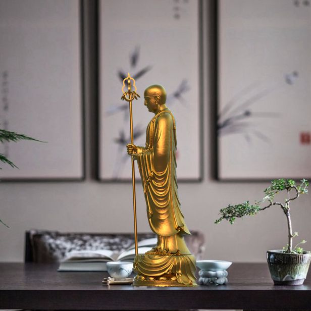 Gold leaf coated buddha statue