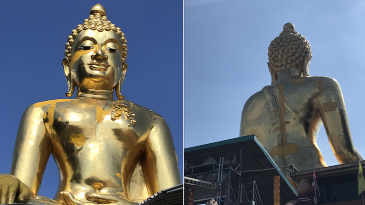 Concrete Buddha statues in Chiang saen district,Golden triangle northern Thailand