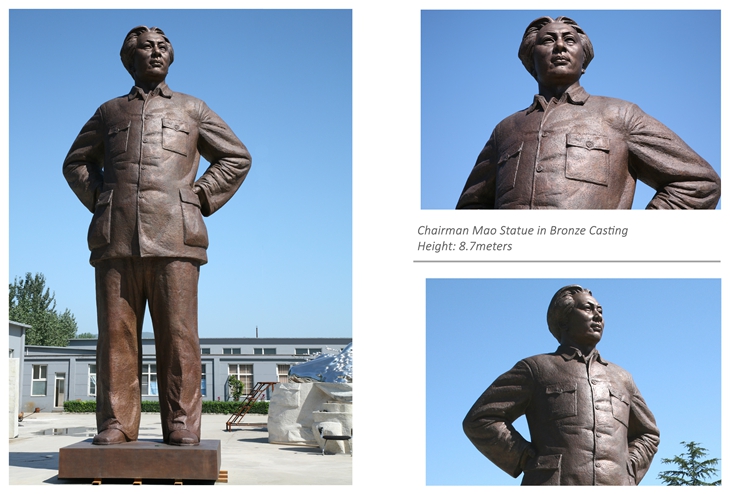 Chairman Mao Statue in Bronze Casting