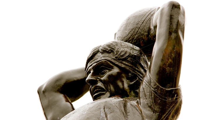 casting bronze sportsman statue