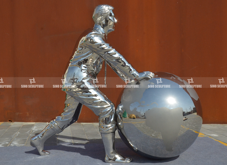 Mirror casted stainless steel statue facotry