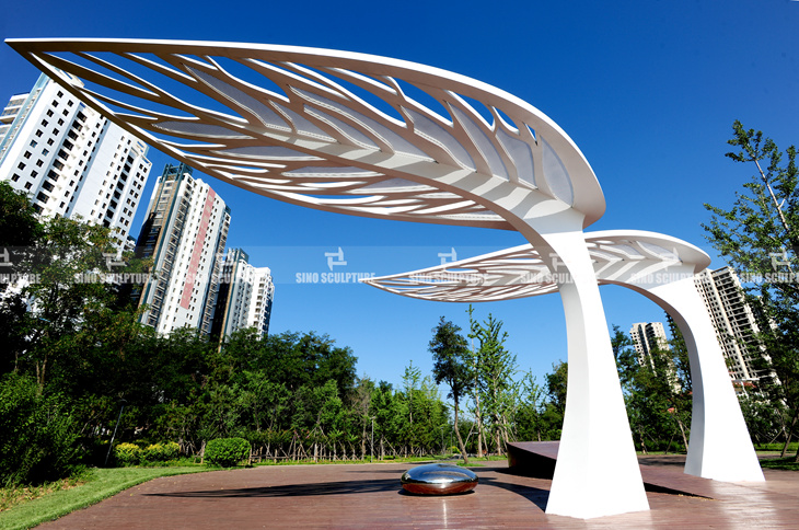 customized stainless steel canopy of art