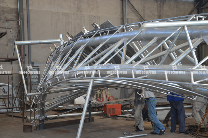 stainless steel canopy internal structure fabrication