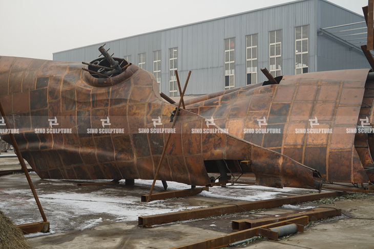 bronze whale statue manufacturing in Sino Sculpture 