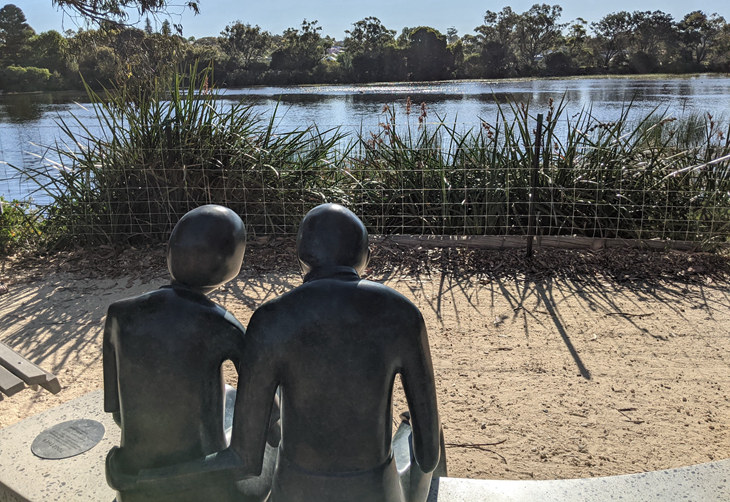 Custom cast bronze sculpture, in Australia