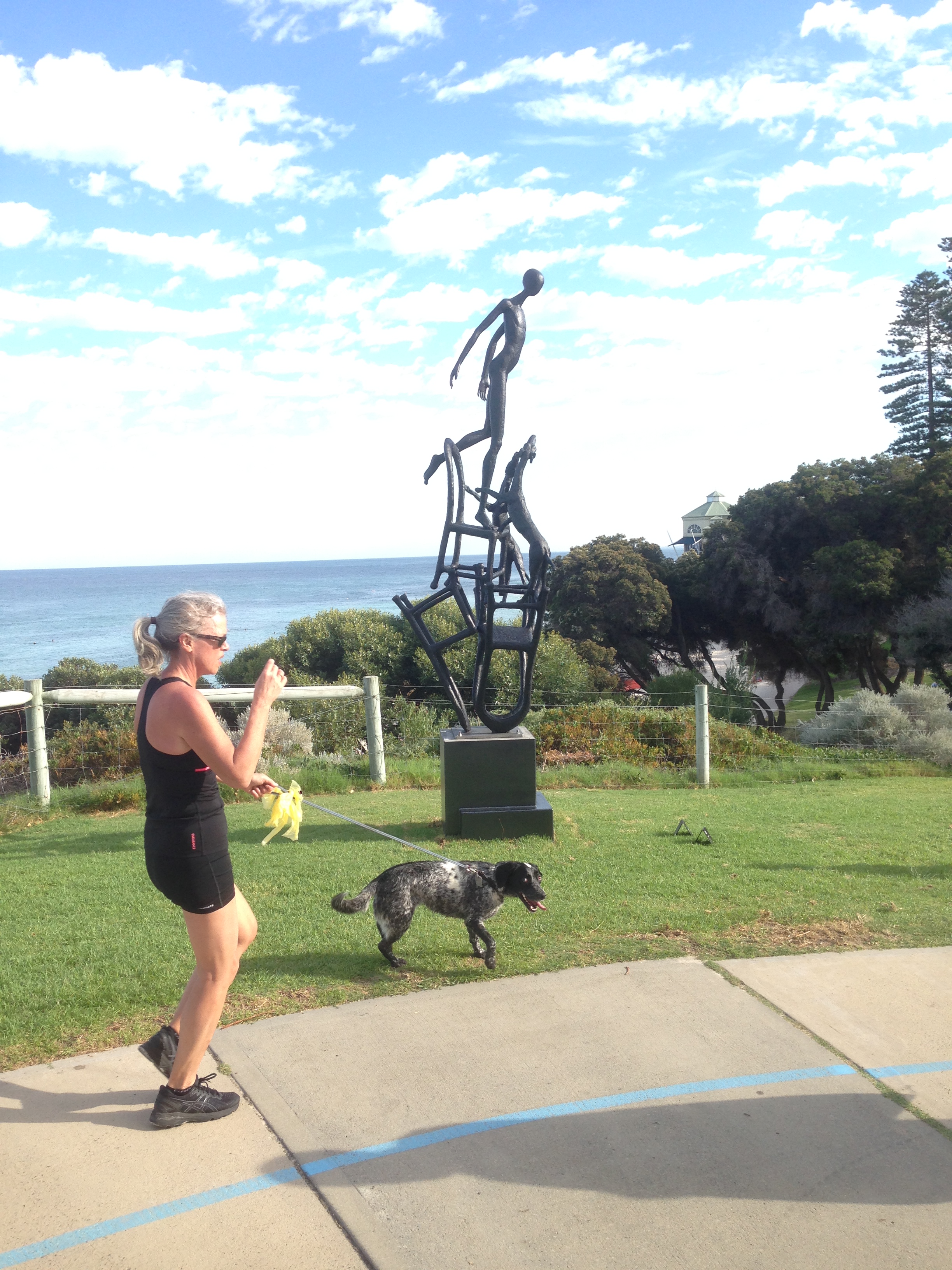 custom bronze sculpture exhibited in the sculpture by the sea