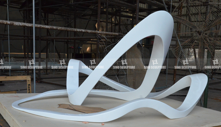 3D model of outdoor mirror stainless steel sculpture