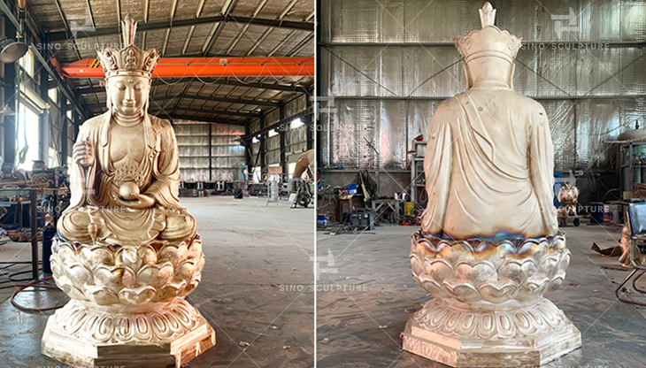 Bronze buddha statue casting process
