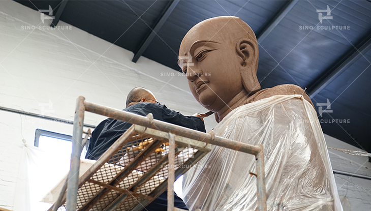 1:1 clay modeling for bronze Buddha statue in Sino factory