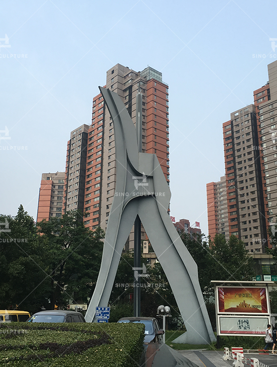 Large Steel Sculpture, Color Print Steel Art Piece Sculpture For Shopping Mall,architectural Steel Work Fabrication Facotry
