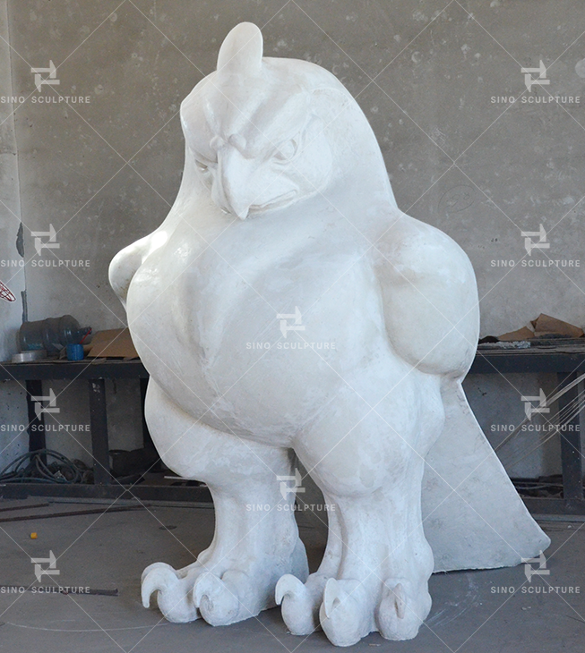 Corten Steel Bird Sculpture plaster full-scale model