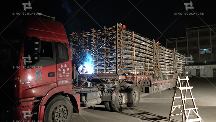Track transportation to site for assembling and installation from Sino�s factory