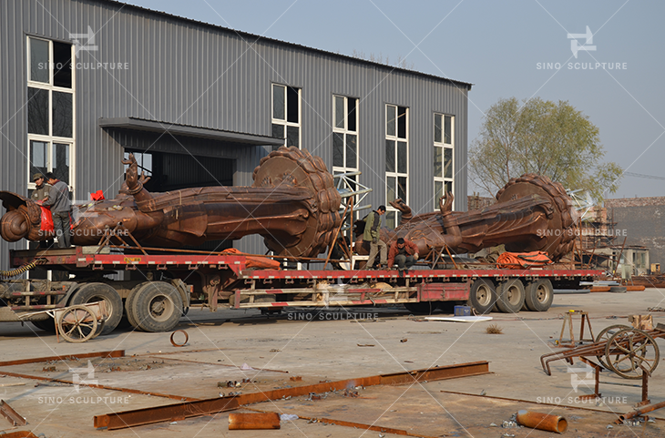 Package and transportation of Bronze Statue of Samantabhadra Bodhisattva Puxian