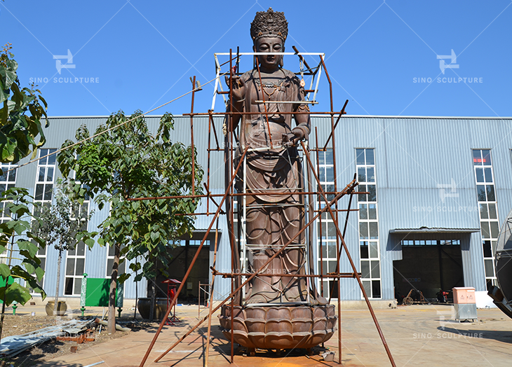 Production Progress of the Bronze Statue of Samantabhadra Bodhisattva Puxian in Sino studio 普賢菩薩青銅雕塑