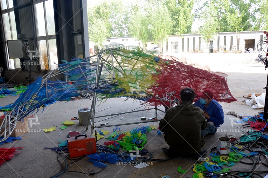 Stainless-Steel-Spray-Painted-Whales-Fabrication